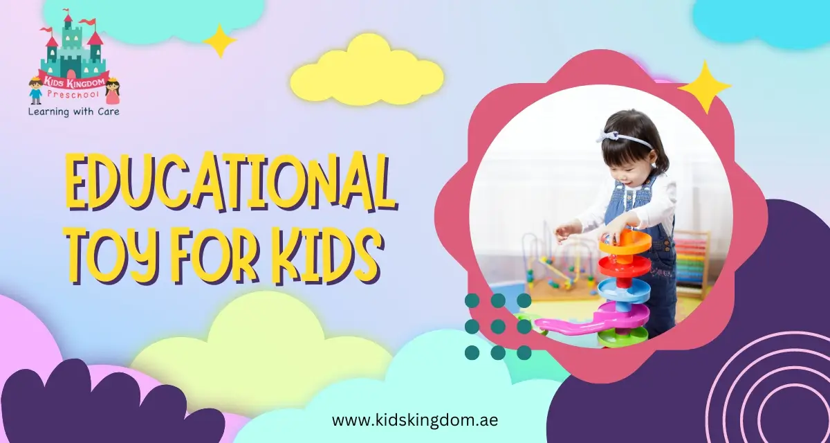 Illustration showing benefits of educational toys for infants and toddlers activities at Kids Kingdom Dubai