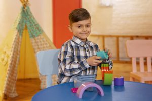 Toddlers enjoying creative play