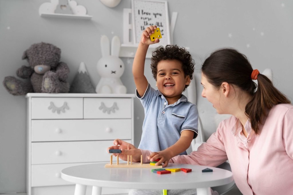 Preschool children building confidence