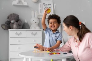 Preschool children building confidence