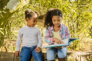Kids learning in nature