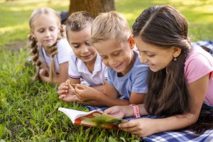 Preschool children outdoors