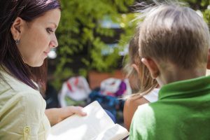 Kids learning in nature